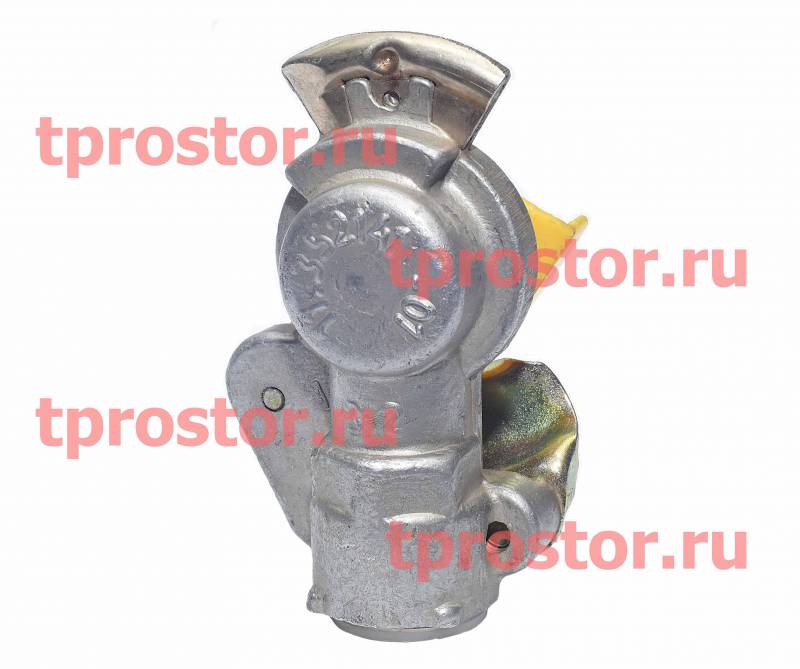 11-3521411 Головка соединительная автоматическая с клапаном (жёлтая) (ПААЗ) (ан.11-3521410)