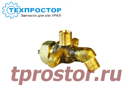 375-4224120-Ж-Т Кран колесный в сборе (корпус из латуни) ТЕХПРОСТОР 375-4224120-Ж