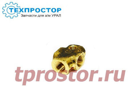 4320-3506091 Угольник трубопроводов на мост (гидравлика) (2 отв) АЗ УРАЛ