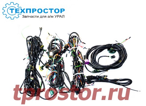 4320-3724001-03 Электропроводка Урал с дв.ЯМЗ-238М2(на раму,двиг,кабину) (ваз, евро фанари) длинноб.