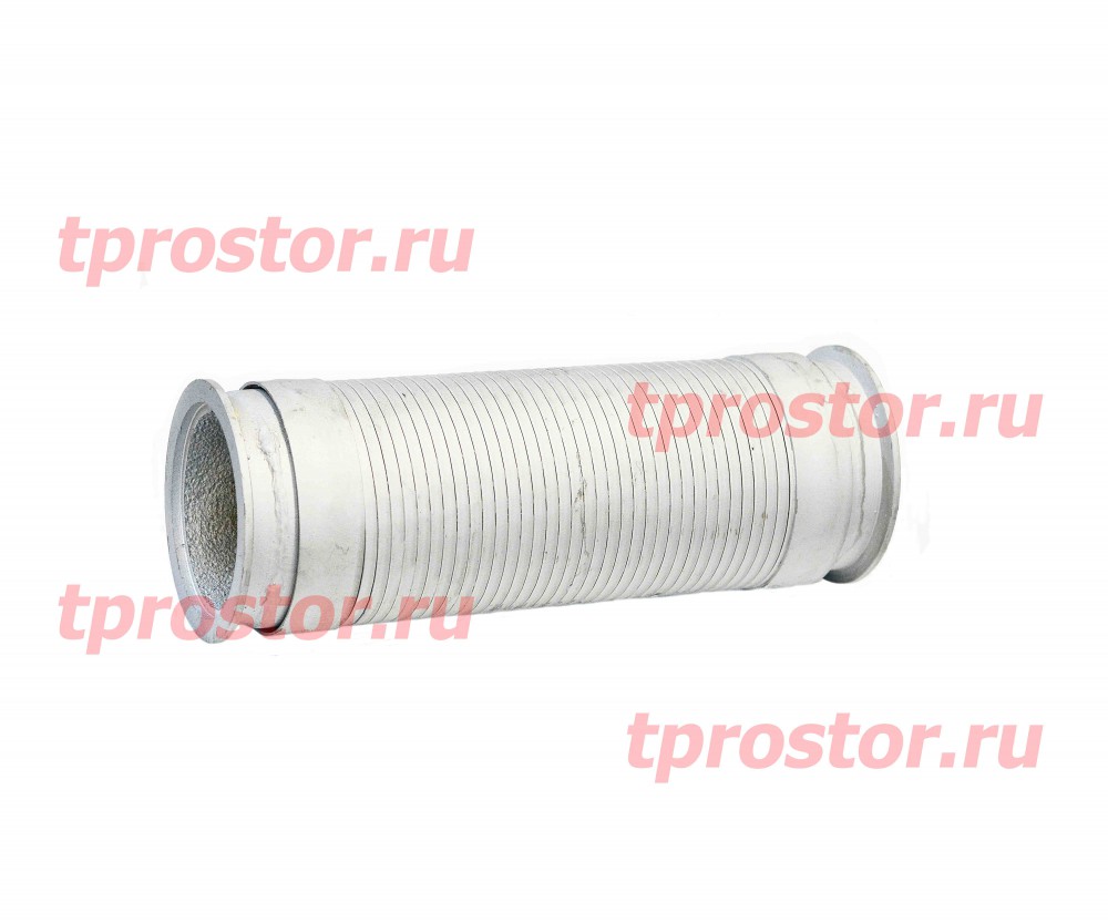 4320Я5-1203099 Металлорукав гофрированный с круглым фланцем L= 330-398 мм (под хомут) НЕРЖ. АЗ УРАЛ