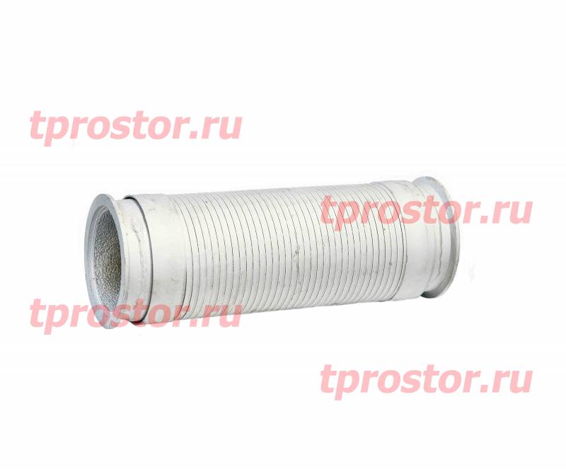 4320Я5-1203099 Металлорукав гофрированный с круглым фланцем L= 330-398 мм СТАЛЬ (под хомут)