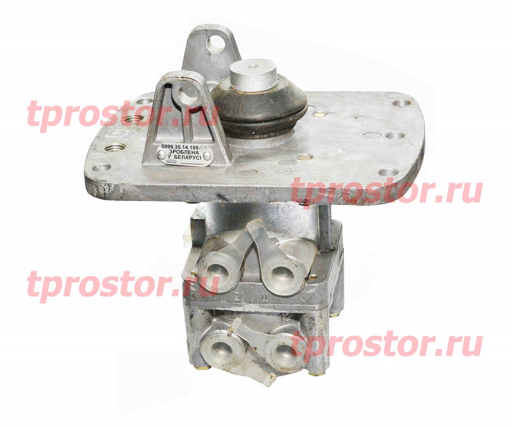 8099-3514108 Кран тормозной 2-х секционный подпедальный БелОМО (ЗИЛ,К_А_М_А_3,МАЗ)